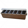 Condiment Holder Eco Wood 6 containers