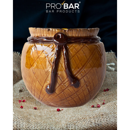 Tiki Mug Wicker Jar