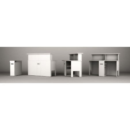 Bancone Cocktail richiudibile con Workstation