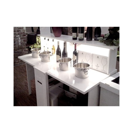 Bancone Cocktail richiudibile con Workstation