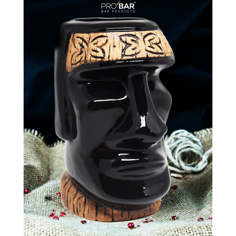 Black Tiki Mug Moai