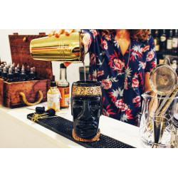 Black Tiki Mug Moai