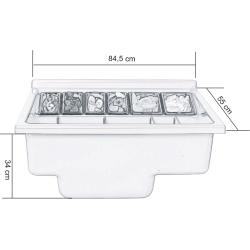 Grey Built-in Cocktail Workstation