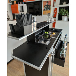 Portable Bartender Trolley Bar Counter