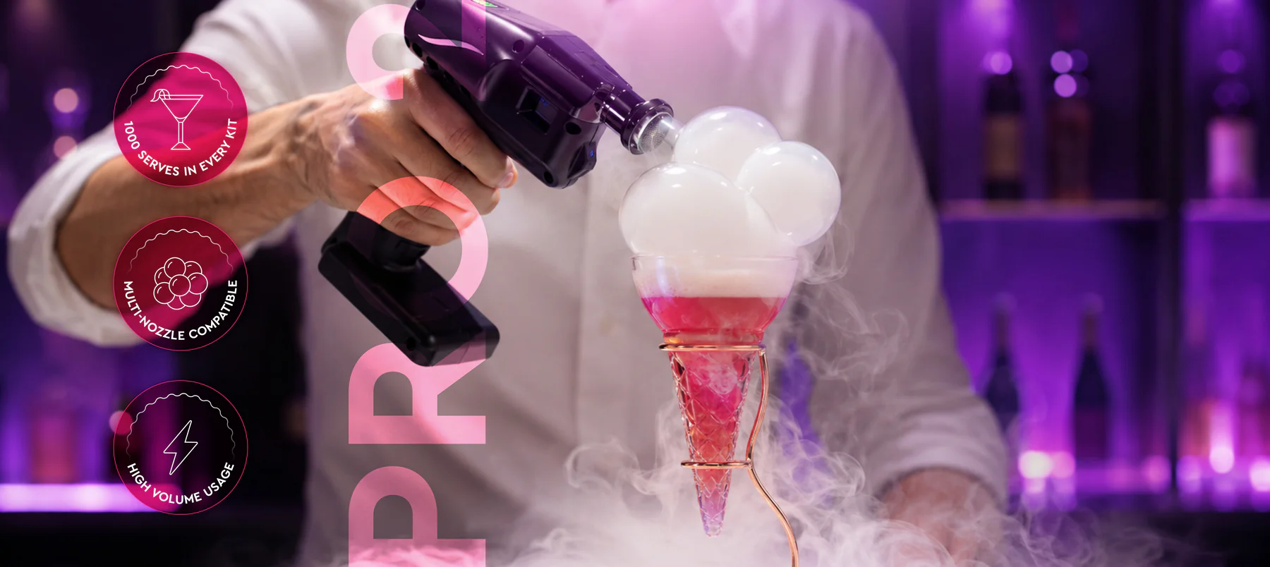 Flavour Blaster Cocktail Gun, Pistole für Aromablasen
