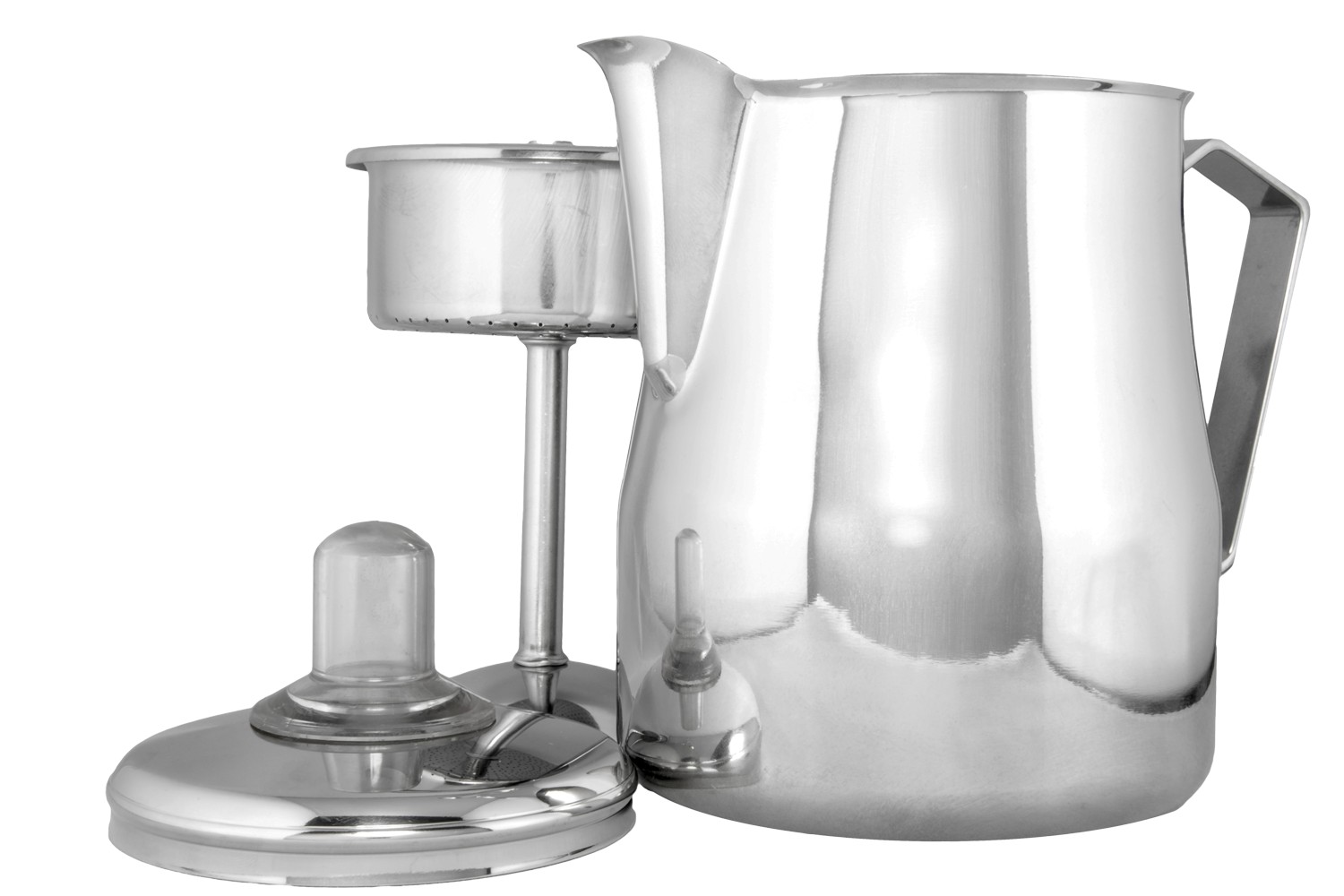 Teekessel aus Edelstahl mit Teesieb und durchsichtigem Deckel
