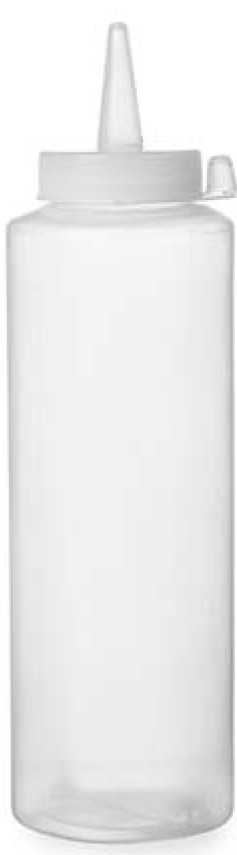 Quetschflasche 200 ml klar mit schmaler Spitze
