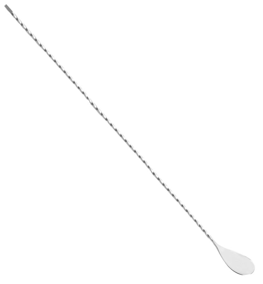 Barlöffel 30 cm aus Edelstahl mit gedrehtem Stiel