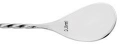 Barlöffel Nettuno 45 cm, gedrehter Stiel