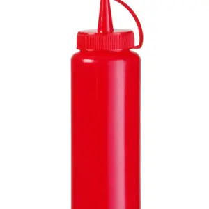 Quetschflasche 350 ml rot mit schmaler Spitze