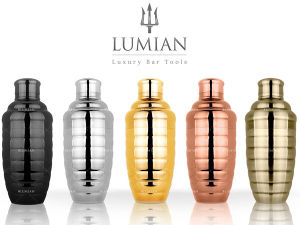 Cobbler Shaker Bomber Lumian 500 ml aus Edelstahl 18/10