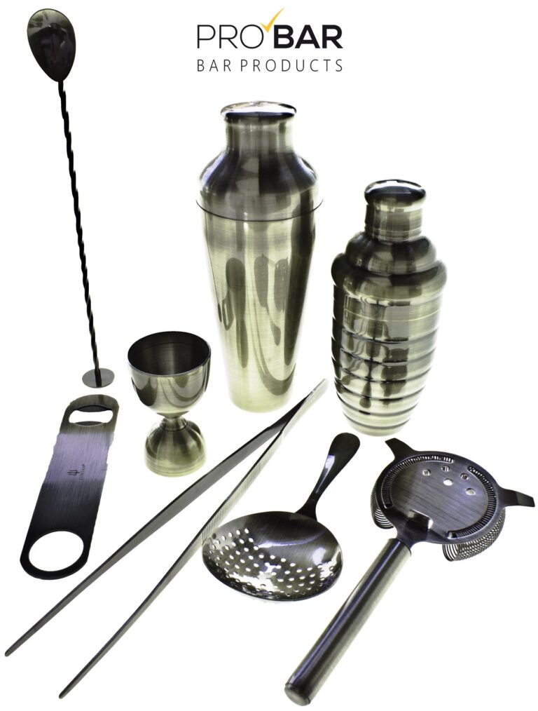 Barkeeper Set Bronze, 8 Teile aus Edelstahl, Lumian