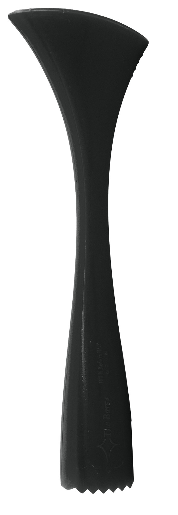 Muddler aus Polycarbonat, Detail des geriffelten Kopfes
