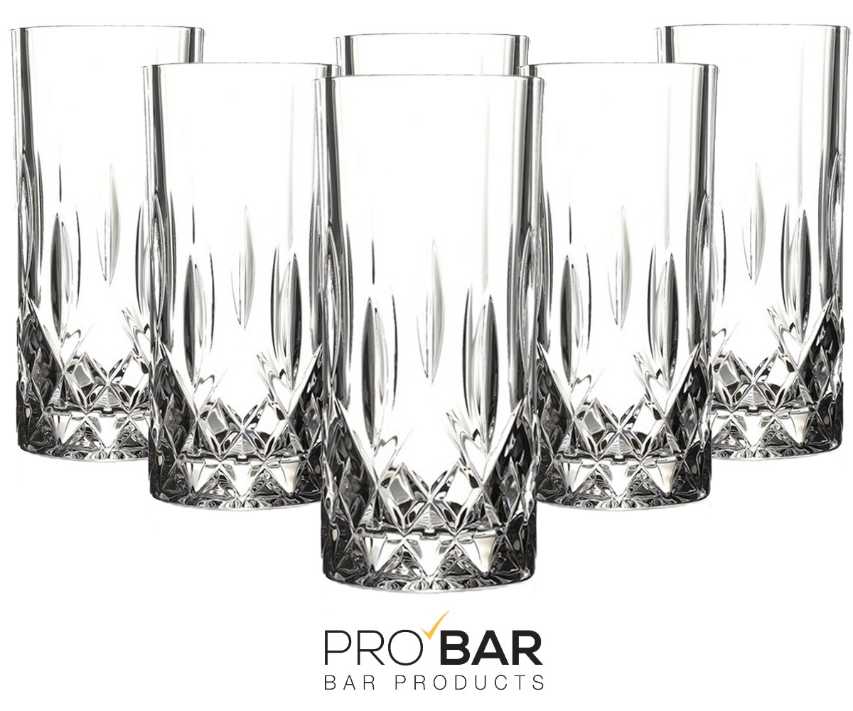 Longdrinkglas Opera 350 ml aus Kristallglas mit Dekor
