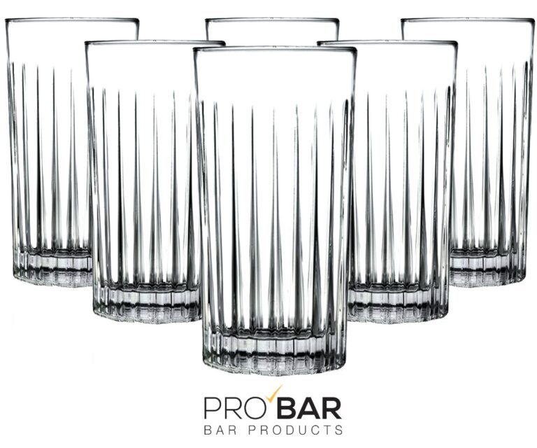 Longdrinkglas Timeless 443 ml mit senkrechten Rillen, 6er-Set