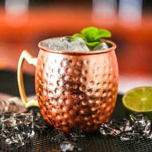 Moscow Mule Becher gehämmert 500 ml in Kupferoptik