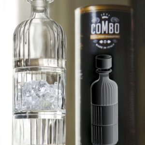 Verkostungsset für Spirituosen mit Flasche 32 cl und zwei Gläsern 36,7 cl