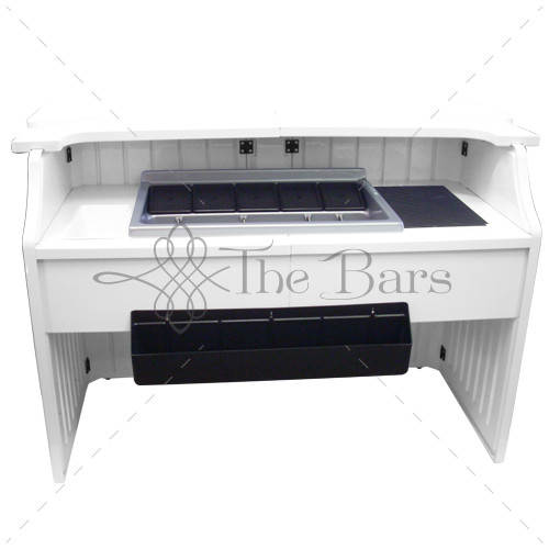 Bartheke Cocktail Workstation 175 cm in Schwarz