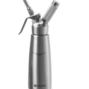 Sahnesiphon 1000 ml aus Edelstahl mit festem Ventil, 34 cm hoch