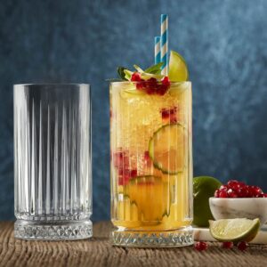 Longdrinkglas Elysia 440 ml mit senkrechten Rillen, 15 cm hoch