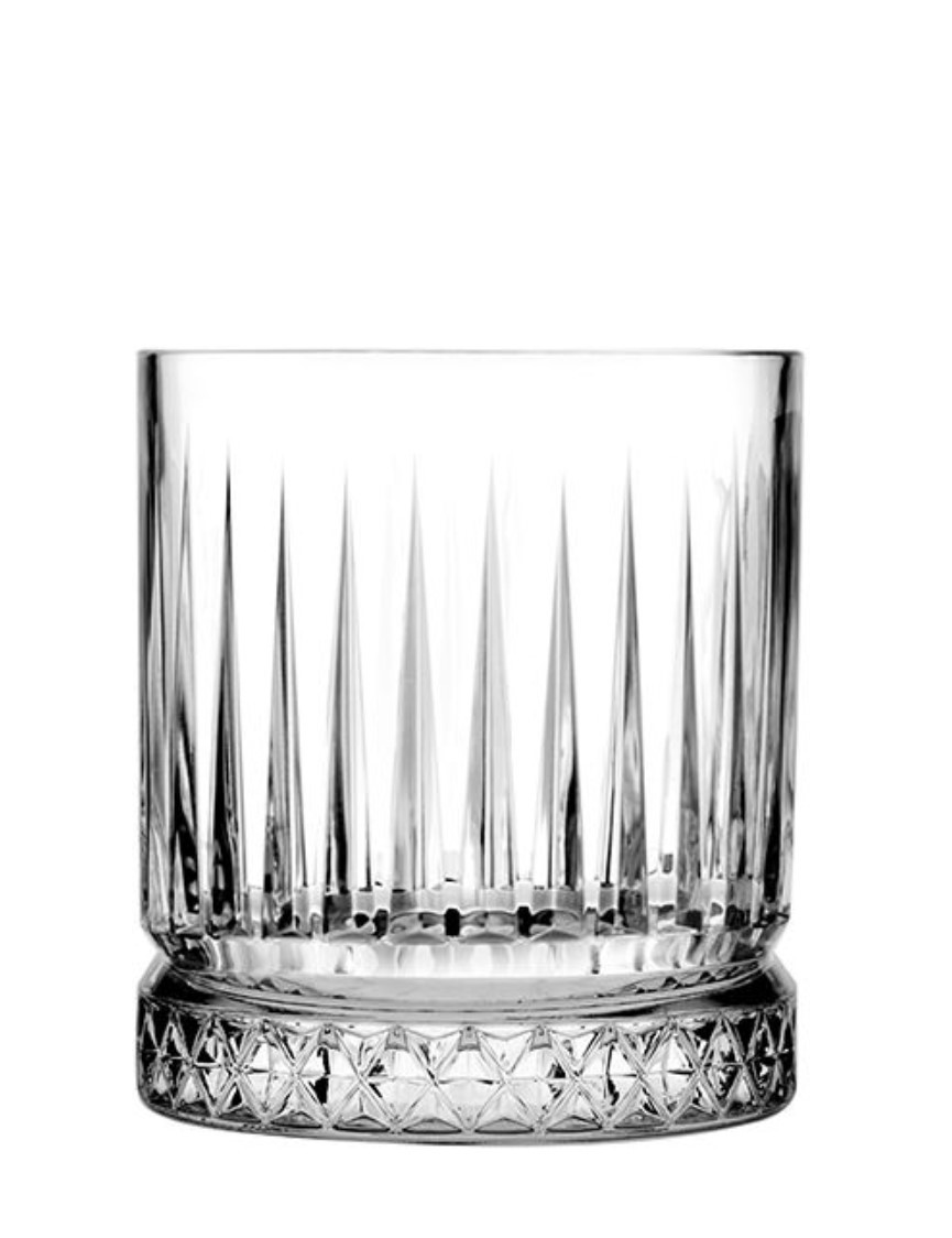 Tumbler Glas Elysia 360 ml mit Eis, Seitenansicht