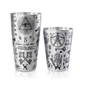 Boston Shaker Alchemy Lumian, Tin 28 oz und Half Tin 18 oz, handgraviert