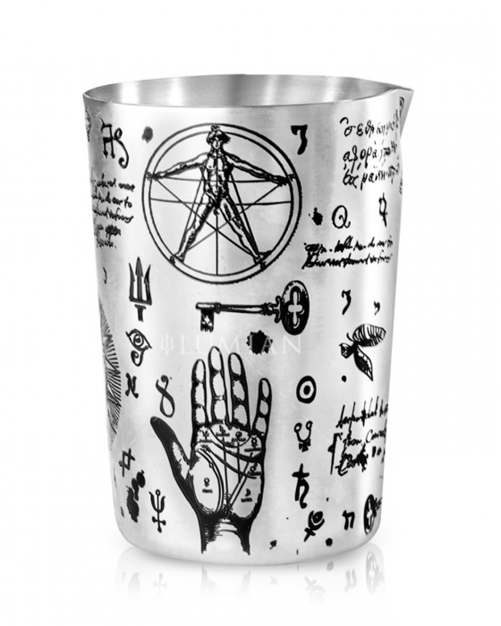 Mixing Tin Alchemy Lumian aus Edelstahl mit Ausguss