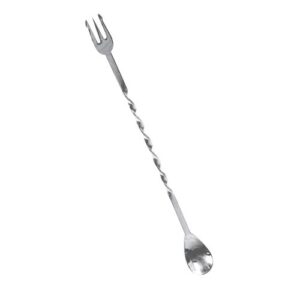 Barlöffel Nettuno 28 cm aus Edelstahl mit Dreizack am Ende