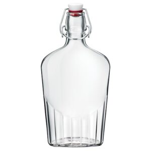 Vorratsflasche 500 ml aus Glas mit luftdichtem Verschluss und Dichtung, 23 cm hoch