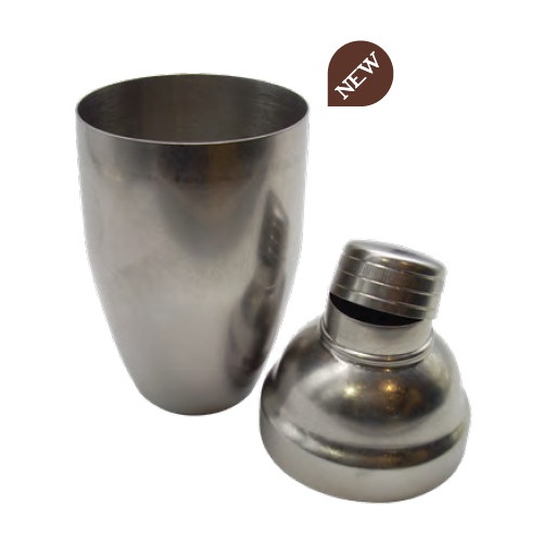 Cobbler Shaker Vintage 500 ml aus Edelstahl, drei Teile