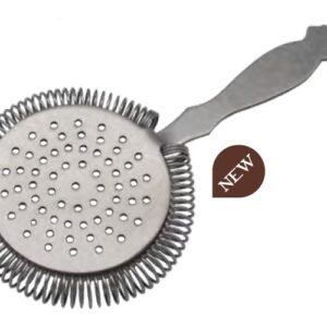 Barsieb Hawthorne Vintage aus Edelstahl mit Feder 360°, ohne Zinken