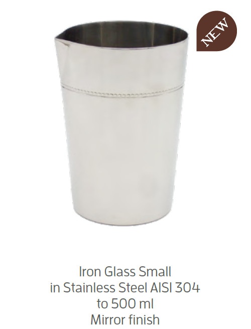 Mixing Tin Iron aus Edelstahl, einwandig, mit Ausguss
