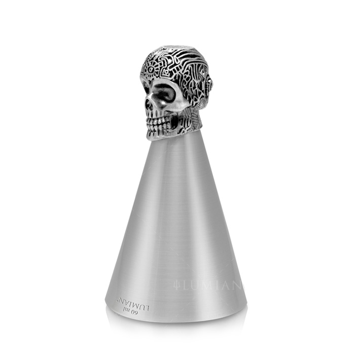 Jigger Totenkopf 60 ml mit matter Oberfläche, 9,5 cm hoch