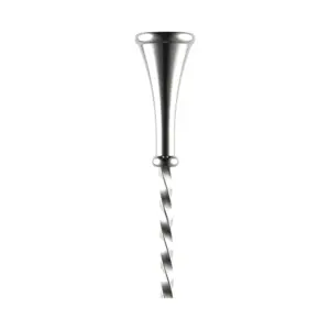 Barlöffel Stößel gedreht von The Bars, 40 cm, mit tropfenförmiger Laffe und Stößelkopf
