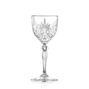 Nick and Nora Glas Melodia von RCR mit tulpenförmigem Kelch, Schliff und Nodus am Stiel