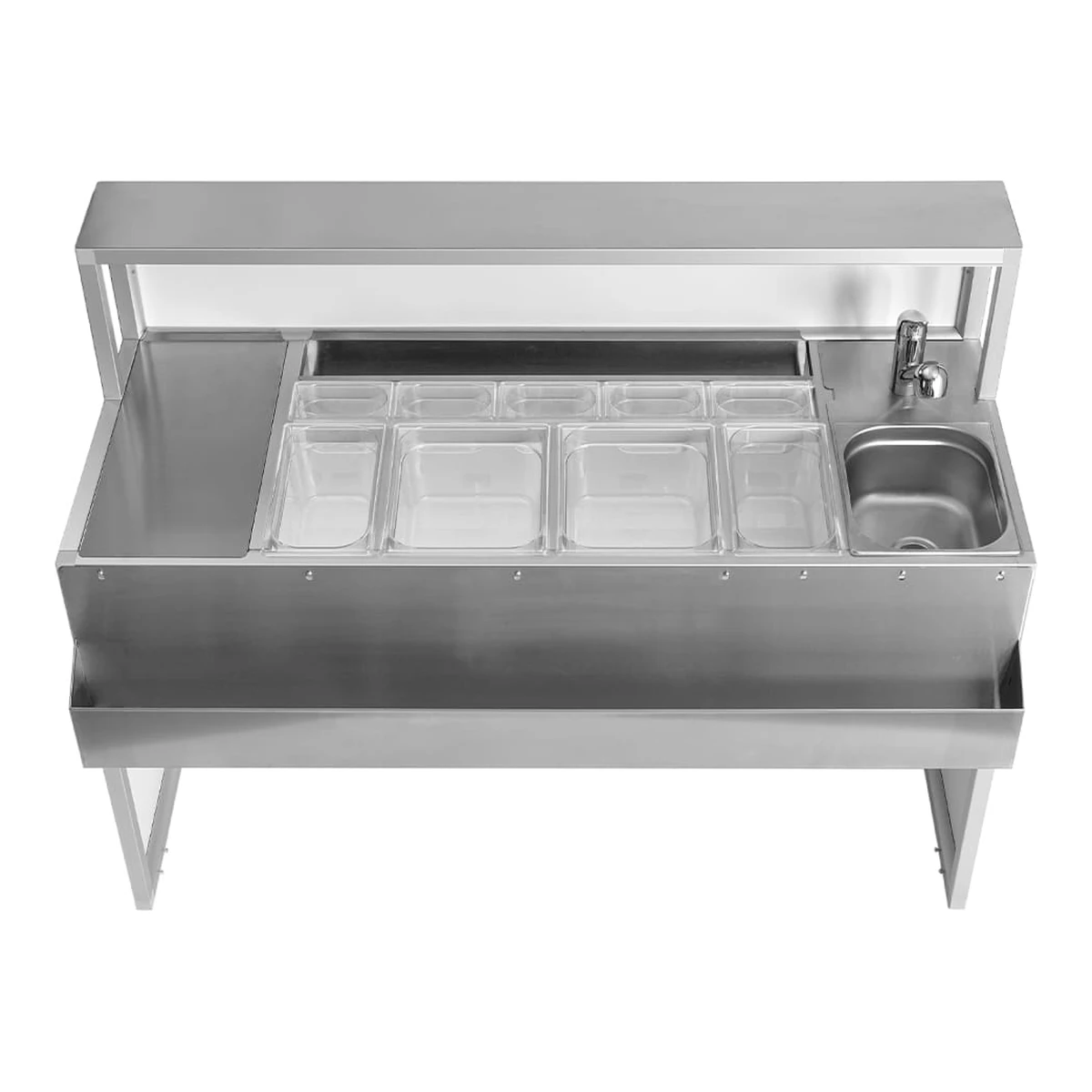 Mobile Barstation aus Edelstahl, Ansicht 7