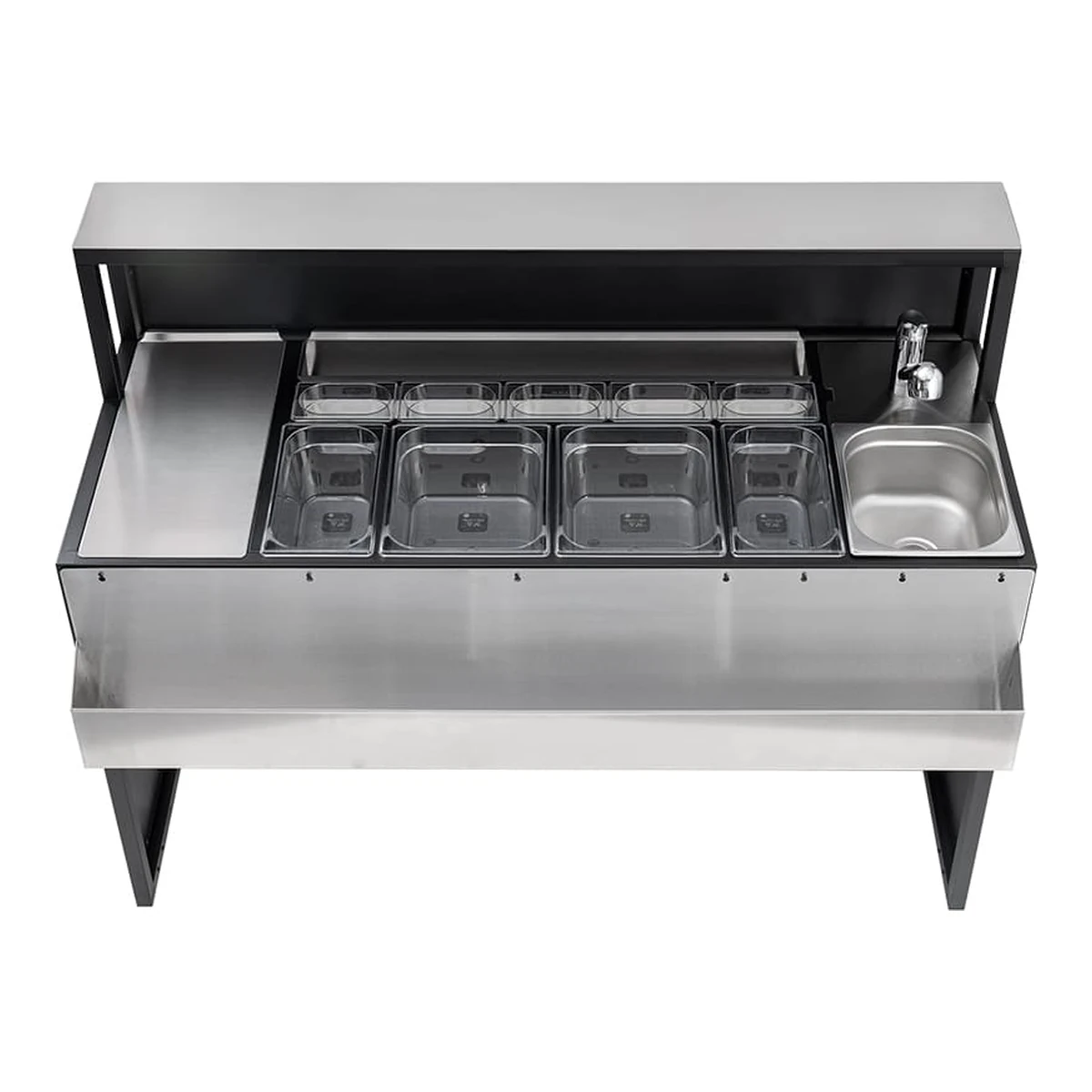 Mobile Barstation aus Edelstahl, Ansicht 4
