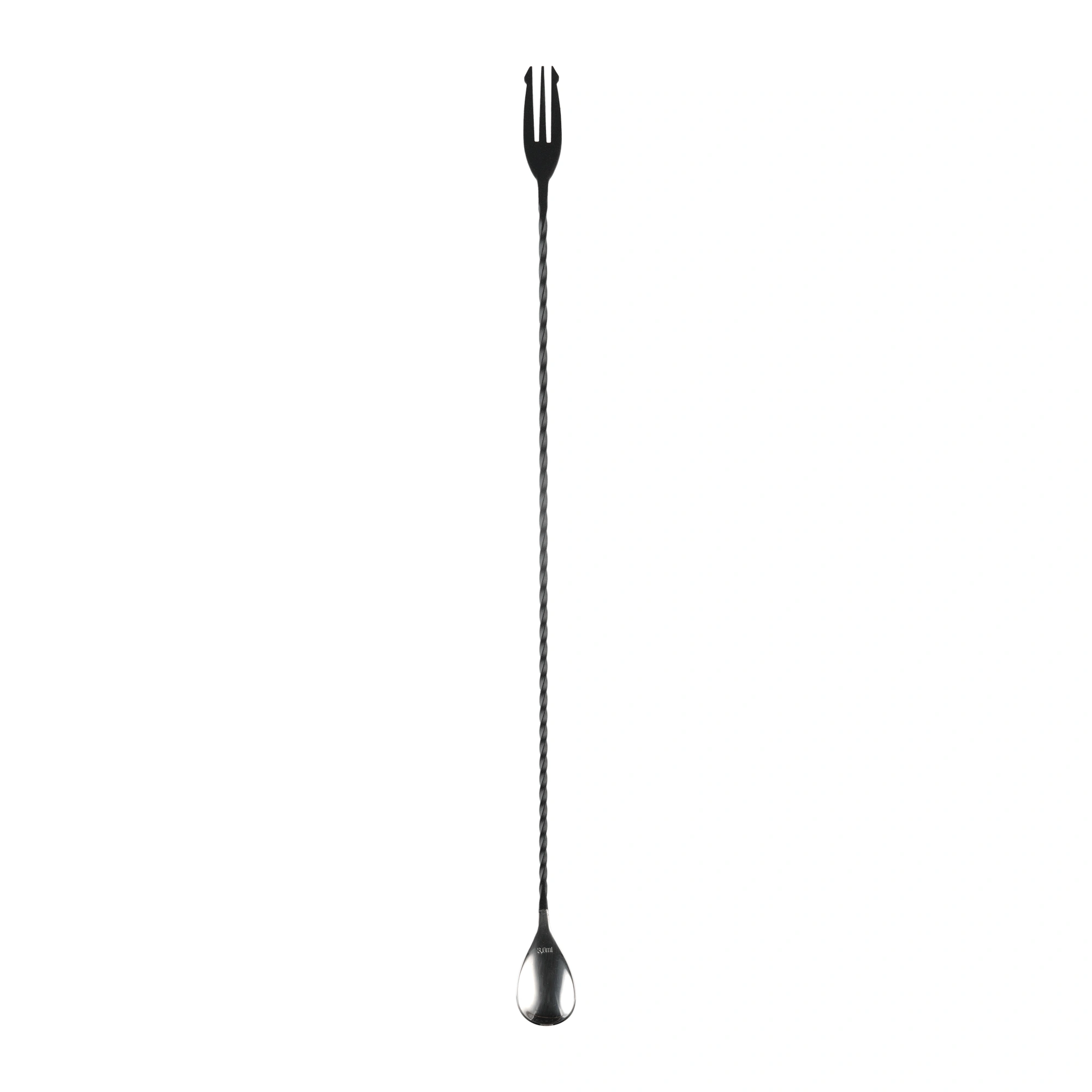 Barlöffel Nettuno schwarz 45 cm mit Dreizack