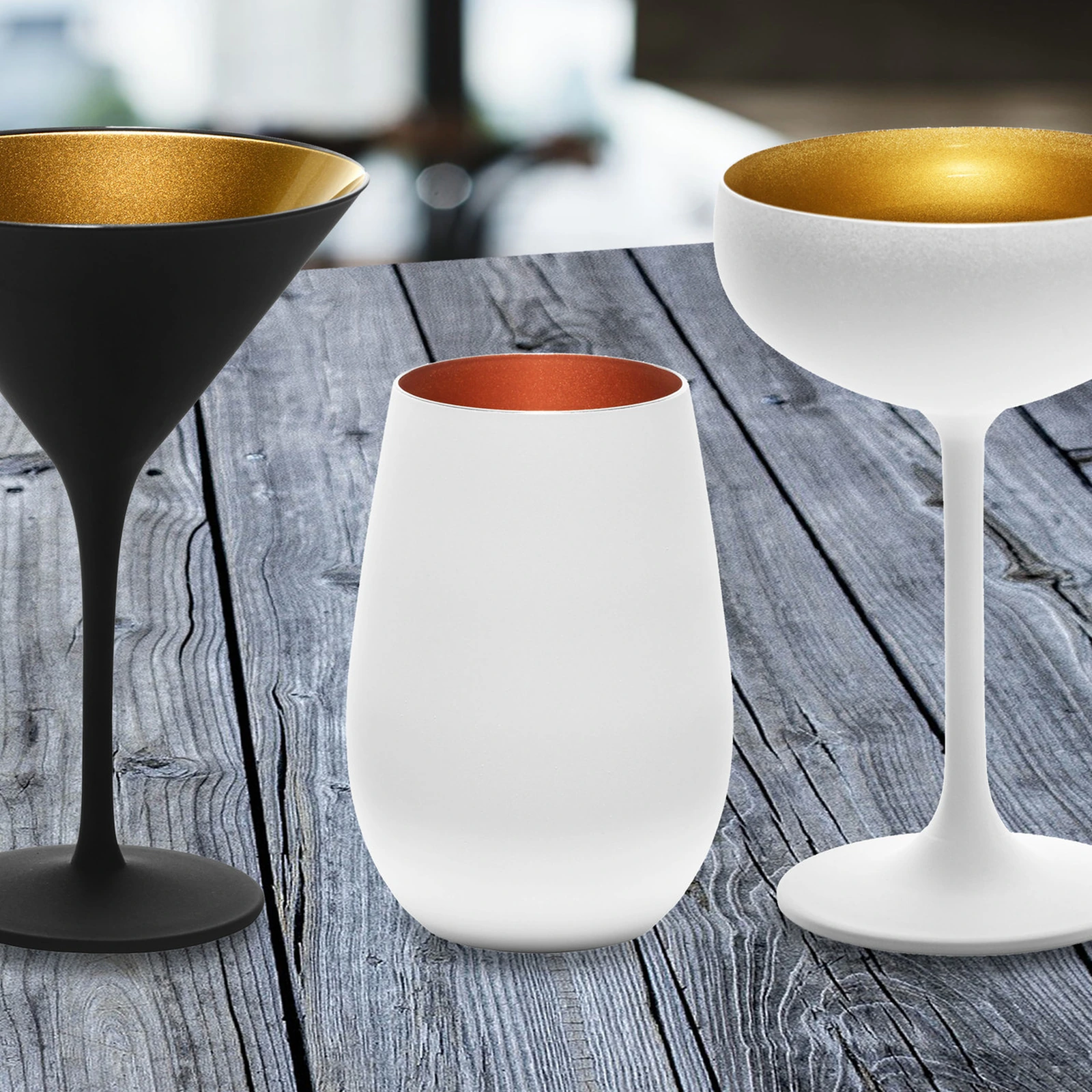 Sektschale Olympic schwarz-gold von Stölzle Lausitz mit 230 ml, Ansicht 2