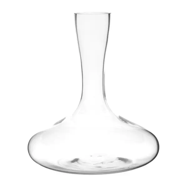 Weindekanter von Luigi Bormioli aus Glas, klassische Form mit 22 cm breiter Basis und schmalem Hals, 0,75 l Nutzinhalt