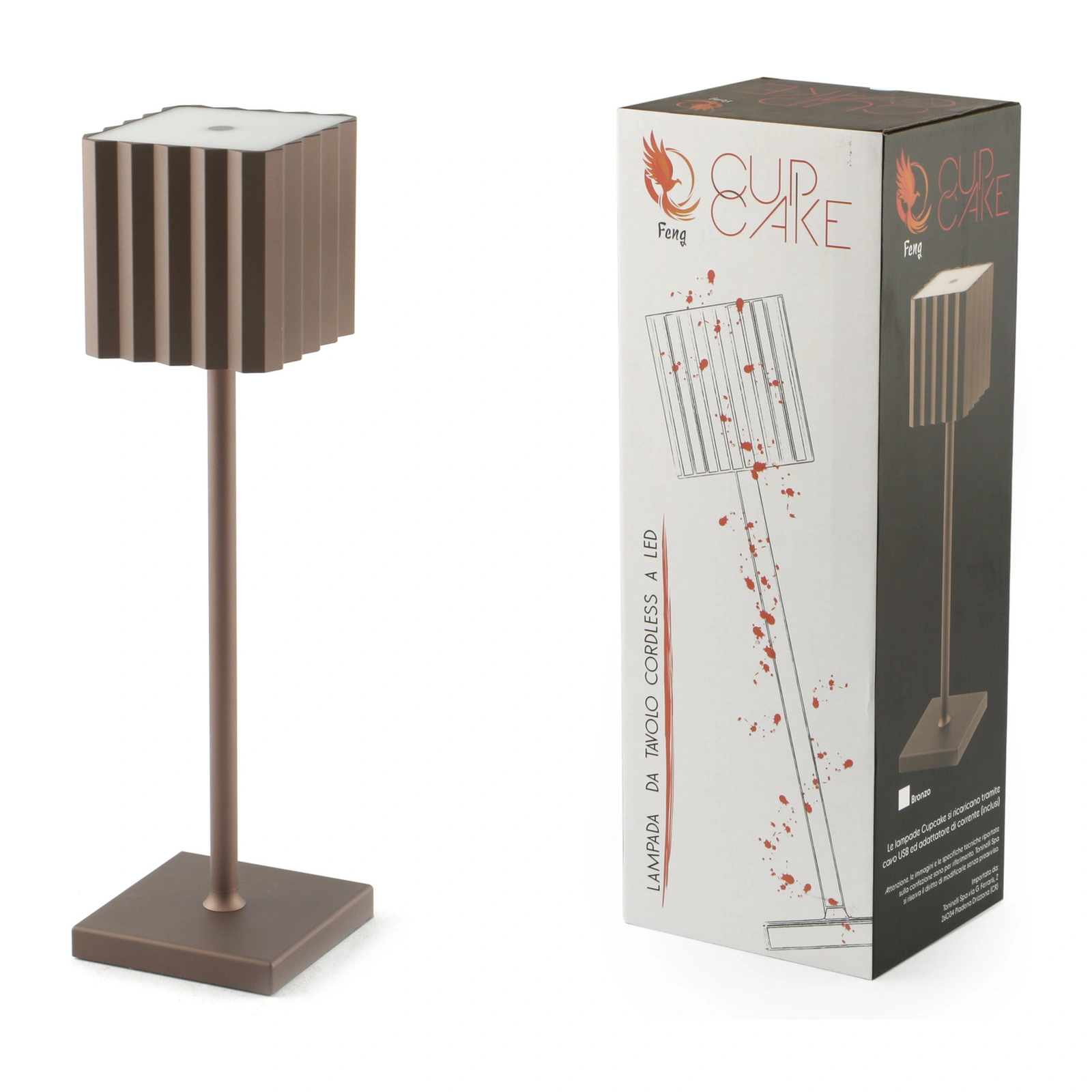 Tischlampe Gastronomie Cupcake in Bronze, 36 cm, zweite Ansicht