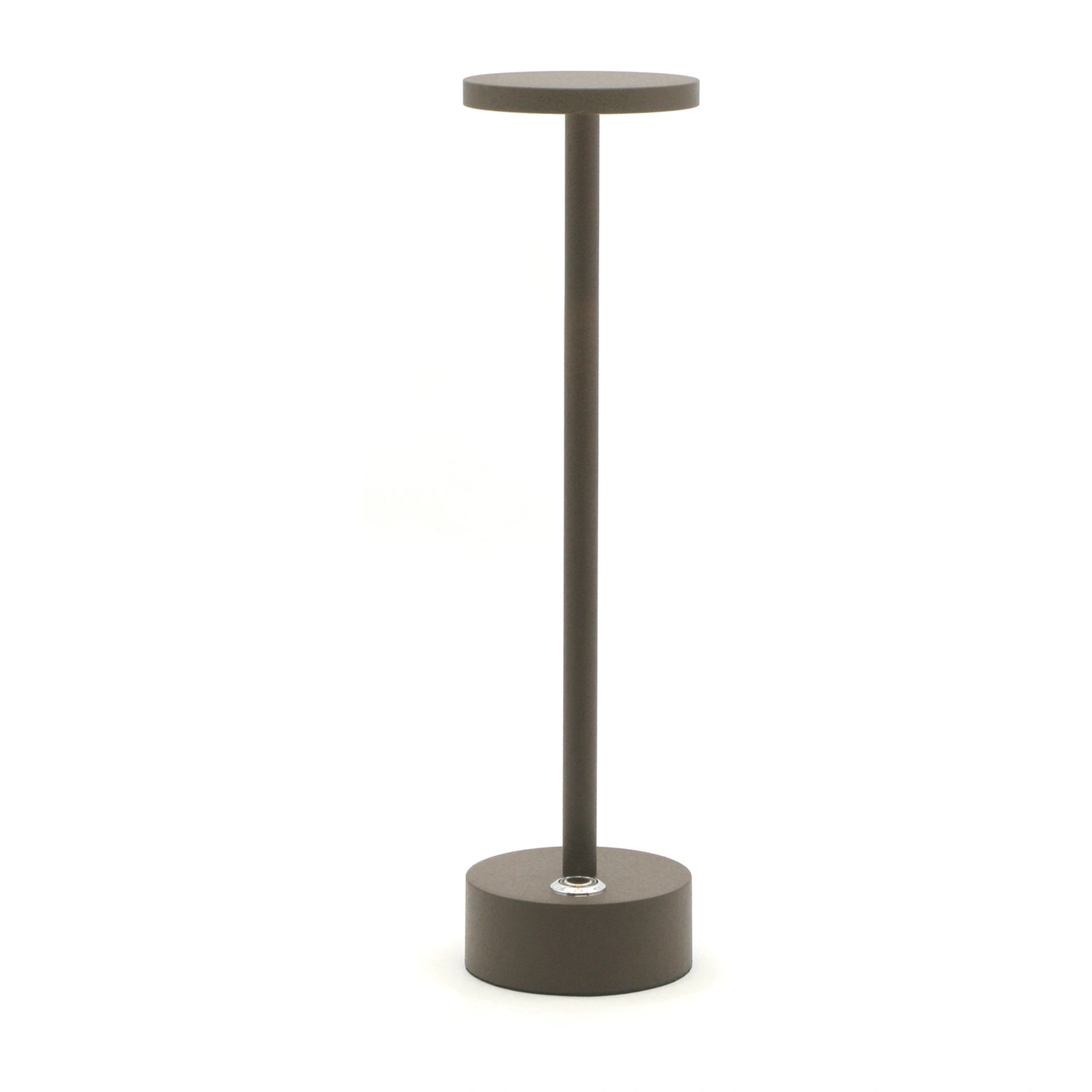Akku Tischleuchte Eclaire Lite aus bronzefarben lackiertem Aluminium, 30 cm hoch, mit warmem Licht