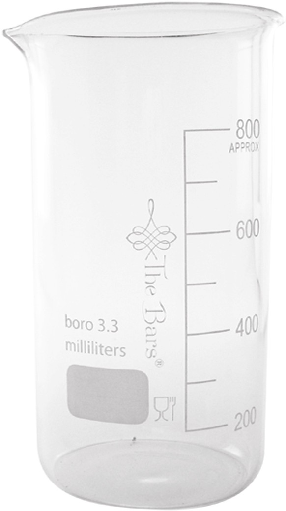 Δοχείο ανάδευσης Becher (mixing glass) γυάλινο 800 ml με ενδείξεις
