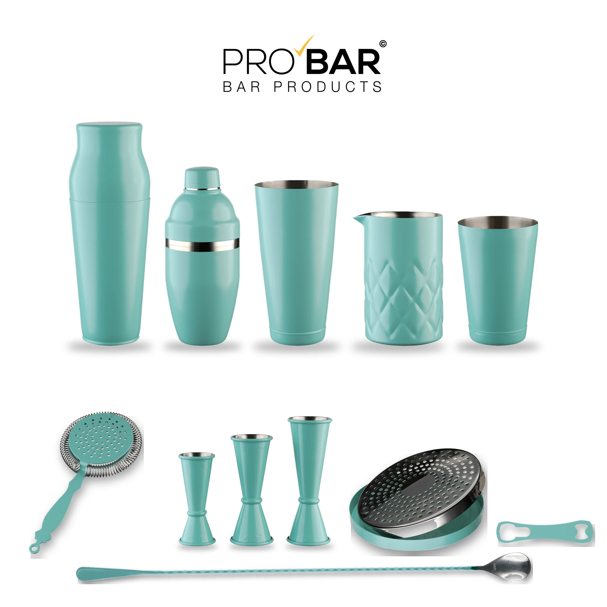 Σετ bartender 12 τεμαχίων Tiffany The Bars: τα 12 τεμάχια στην επιφάνεια εργασίας