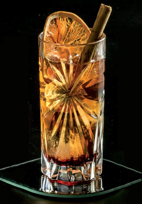 Longdrinkglas Oasis 360 ml, collins met vintage gravure, set van 6