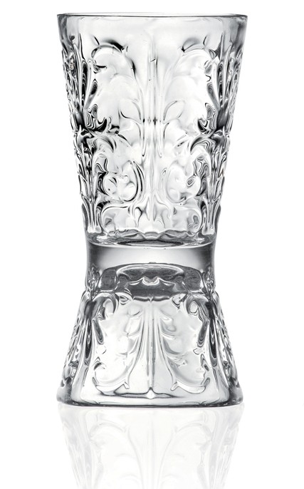 Jigger Clessidra 30/60 ml van glas met gravure