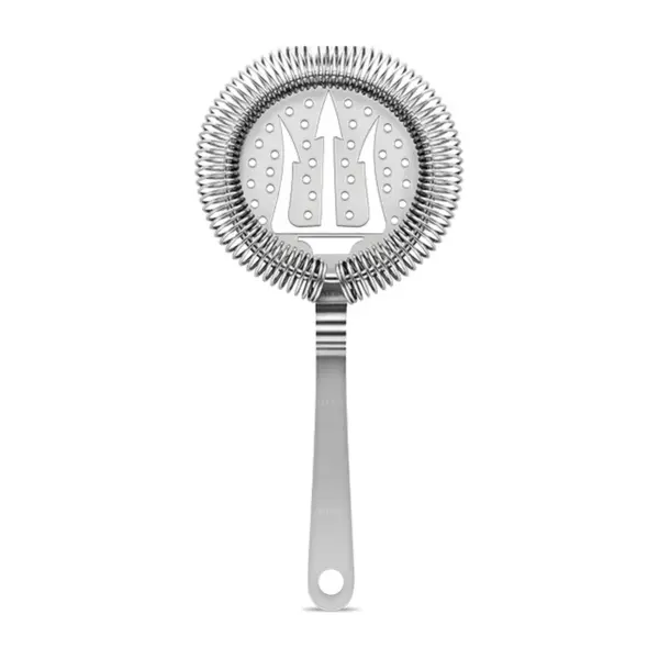Hawthorne strainer Venus Lumian van roestvrij staal met veer en steel met twee knikken