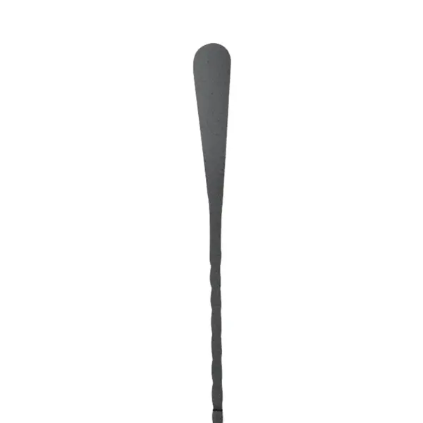 Barlepel Hoffman 45 cm zwart, gedraaide steel en plat lipje
