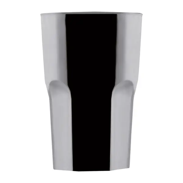Kunststof glazen Granity zwart 400 ml in glanzend zwart SAN met achthoekige wand