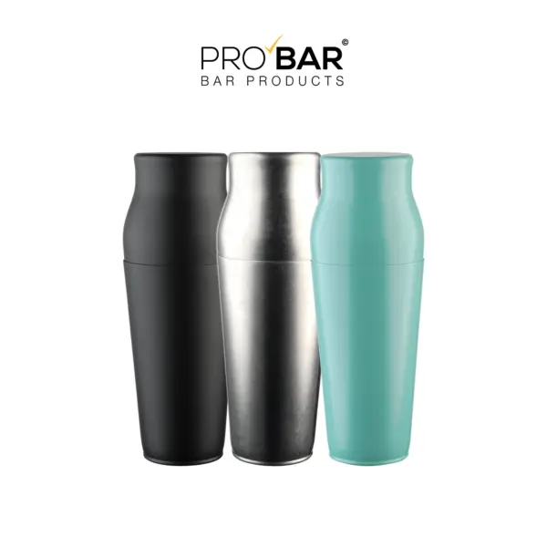Parisienne shaker 900 ml RVS, tweedelig, drie afwerkingen